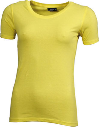 Ladies Basic T Shirt Damenshirt - yellow