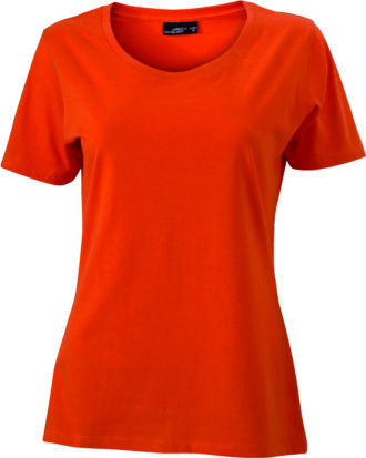 Ladies Basic T Shirt Damenshirt - dark orange